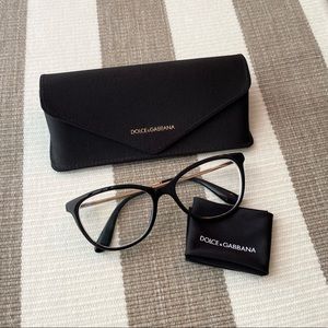 Dolce & Gabbana Women’s Glasses Black and Gold D&G Frames 0DG325850154